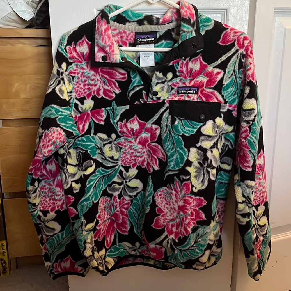 Patagonia Synchilla Snap-T Floral Fleece Pullover